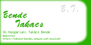 bende takacs business card